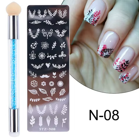 8 best sales flower nail stamp - №4