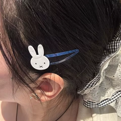 Cute Miffy Kawaii Cartoon Hair Tie Hairpin Sweet Bangs Clip Side Clip Girl Birthday Christmas Gift 10 best sales miffy sticker - №3