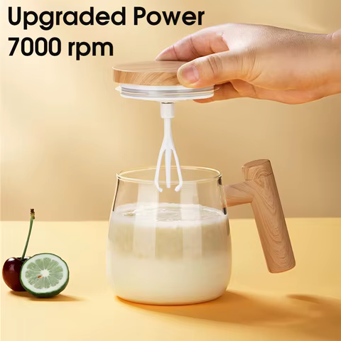 Self Stirring Coffee Cup Electric Stirring Mug 400ml Self Mixing Mug Glass Waterproof Automatic Electric Protein Powder Mix Cup 8 best sales cup mixer - №7