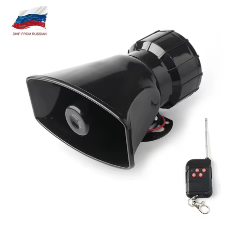 Car ccessories 12V Speaker 130dB Wireless Electronic Siren Loud Car Warning Alarm Police Fire Siren Horn Loudspeake 8 best sales dukes of hazzard car horn - №4