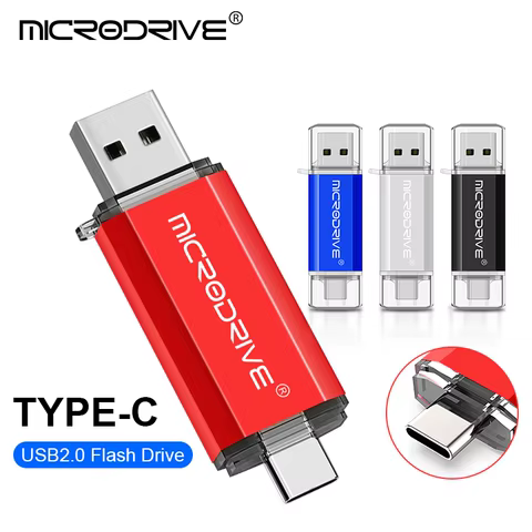 Type C USB Flash Drive OTG 2 IN 1 USB 2.0 Micro USB Pen Drive 128GB 64GB 32GB 16GB 8GB 4GB Pendrive Flash Drive 8 best sales iphone xs 128gb - №8