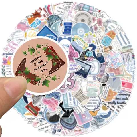 10/30/50pcs Aesthetic Cartoon Famous Singer Taylor Album Swift Lyric Stickers For Luggage Laptop Guitar Waterproof Vinyl Decals 6 best sales taylor swift patches - №6