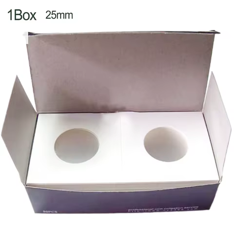 1 Set Coin Storage Stamp Holder Square Cardboard Case Coin Album Collection Coin Holders Flip Clip Coin Capsules Cover Storage 12 best sales album coin - №11