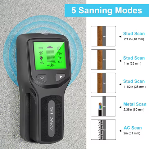 5 In 1 Metal Detector Wall Detector Wall Thickness Gauge Backlight Wall Stud Finder Electronic Wall Scanner Gold Finder 8 best sales looking for alaska - №7
