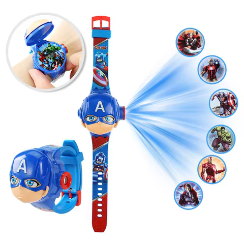 Disney Anime Kid Cartoon Cool Ptojectio Watch Hulk Spiderman Boy Unicorn Elsa Flash Electronic Digital Student Toy Clock 10 best sales spiderman kids watch - №6