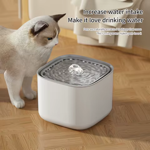 3L Cat Water Fountain Auto Recirculate Filter Large Capacity Filtring Cat Water Drinker USB Electric Mute Cats Water Dispenser 8 best sales water fountain for cats - №2