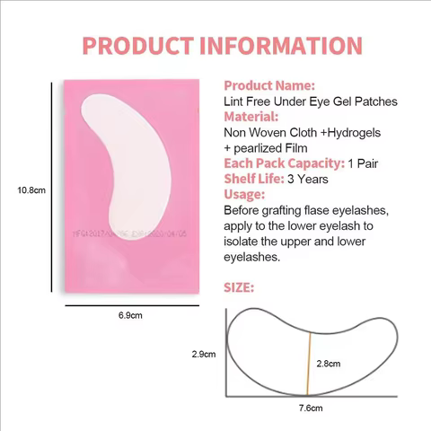 MJ 50Pairs Eyelash Pad Gel Patch Grafting Eyelashes Under Eye Patches For Eyelash Extension Paper Sticker Application Make Up 6 best sales eyelash accessories - №4