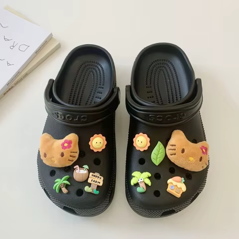 10Pcs Sanrio Fashion Kawaii Hello Kitty Shoe Decorations Accessories Charms for Clogs Sandals Shoe Charms Gift Idea for Birthday 8 best sales dijes hello kitty - №6