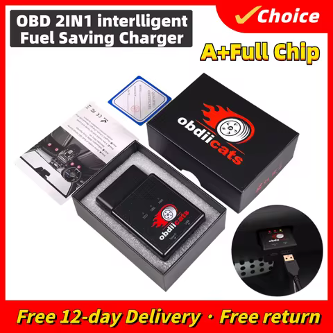obdiicats OBD 2IN1 Fuel Saving With Fast Charger Chip Tuning Box For Benzine &Diesel Cars Increase Power Upgraded From HK-V3 6 best sales chips machine - №2