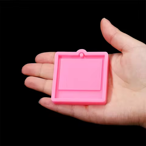 Photo Frame Epoxy Resin Keychain Mold Cat Dog Tag Pendant Silicone Mould For DIY Casting Crafts Jewelry Making Accessories 10 best sales silicon resin - №5