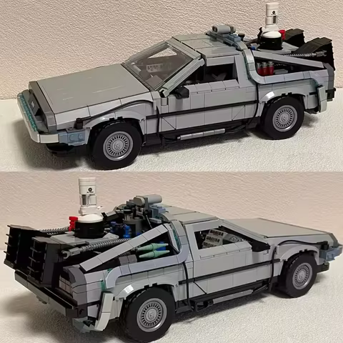 Back to the Future Time Machine DeLorean Model Building Blocks Children's Assembly Toy Boy's Gift 8 best sales lego jurassic world sets - №4