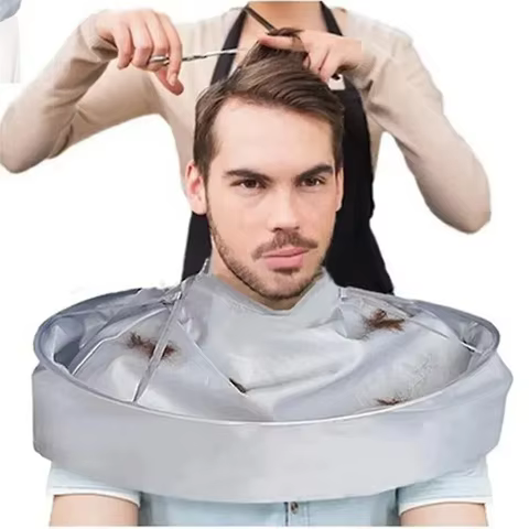 DIY Hairdressing Cloak Umbrella Cloak Hairdressing Cloak Shaving Cover Hairdressing Apron Household Cleaning Protective 10 best sales salon capes - №1