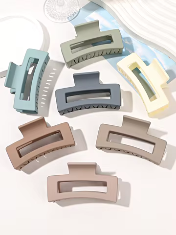 7 Pcs Big Hair Claw Clips 3.4 8 best sales square hair claw - №2