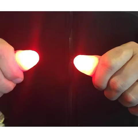 2/6PCS Magic Light Up Finger Fingers LED Tricks Thumb Props Christmas Christmas Festival Party Novelty Funny Toys Best Gift 10 best sales flash magic - №3