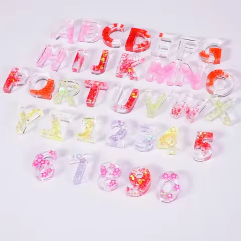 Small 26 Capital Letters Resin Silicone Mold Letter Epoxy Mold DIY Jewelry Making Accessories Digital Keychain Mold 10 best sales silicon resin - №9