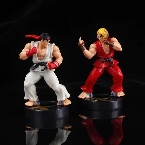 Anime Ken Masters Hoshi Ryu Action Figure PVC Toys Cute Street Fighter Game Dolls Room Decor Birthday Gift For Boys 8 best sales anime statue - №6