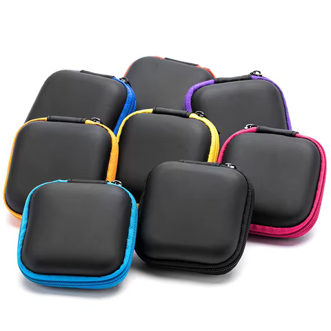 Portable Shockproof Headphone Case Earphone Bag Headset Storage Bag Hard Shell Earphone Accessories memory Card USB Cable 8 best sales beats fit pro case cover - №2