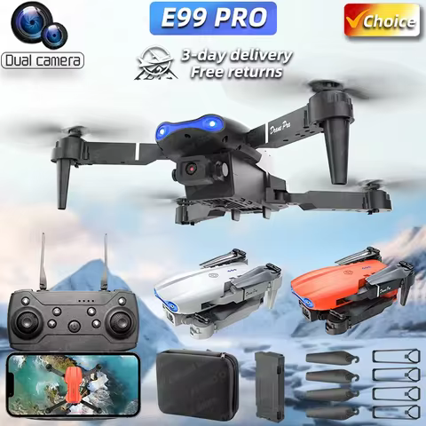 MINI E99Pro Foldable RC Helicopter 5G WIFI FPV with Height Hold Dual HD Camera 4K Professional Drone Wide Angle Apron Sell New 10 best sales fpv drone freestyle - №1
