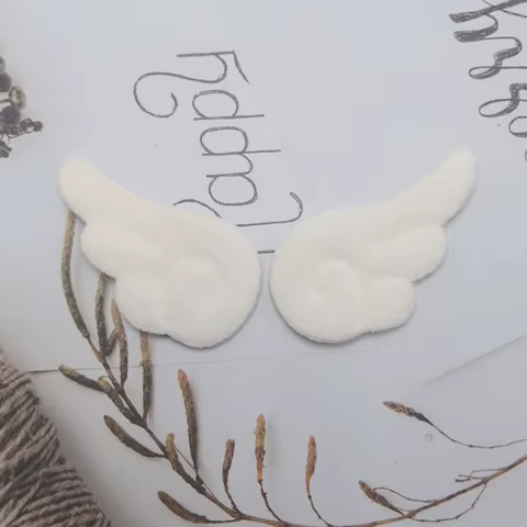 2Pcs double-sided plush angel wings diy accessories cake card cap socks clothing toy decoration materials 8 best sales angel accessories - №5