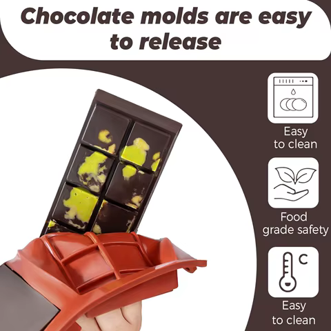 dubai chocolate mold bar pistachio chocolate bar silicone thick mold for filling bars, largecandy bar mold for filling 10 best sales chocolate penis mould - №5