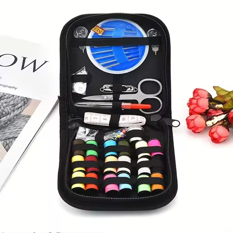 67/128pcs Sewing Kit With Sewing Supplies And Accessories 24-Color Threads, Needle And Thread Kit Products For Small Fixe 12 best sales sewing machine parts - №7