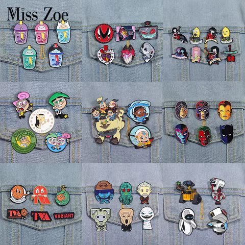 Cartoon Anime Characters Enamel Pins Custom Cute Little Monk Brooches Lapel Badges Funny Jewelry Gift for Friends 6 best sales pins for backpack - №3