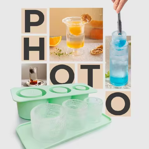 Summer Ice Mould Cube Trays Ice Making Beverage Cup Maker Circle Ice Shape Silicone Molds For Stanley Cup ST Accessories 10 best sales ice cup mold - №5