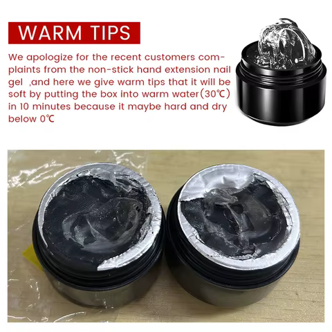 BORN PRETTY 15ml Clear Non Stick Hand Extension Gel Nail Polish for 3D Shaping Nail Art Solid Milky Jelly Hard Gel for Fake Nail 10 best sales glimmer - №4