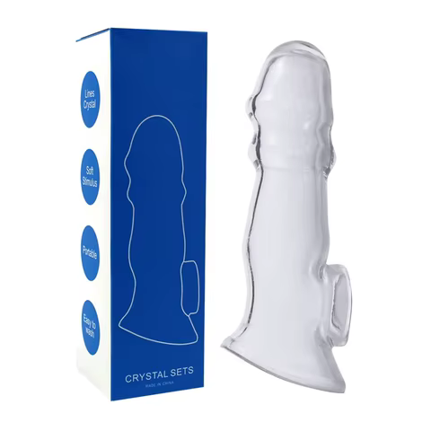 High Elastic Adult Penis Sleeve Cock Extender Reusable and Safer Condoms Sex Toy for Couple Man Delay Ejaculation Tools 8 best sales extension for penis - №7