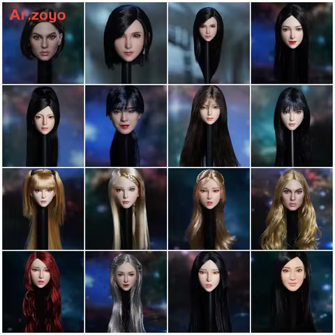 8 best sales 1 6 female head sculpt - №5