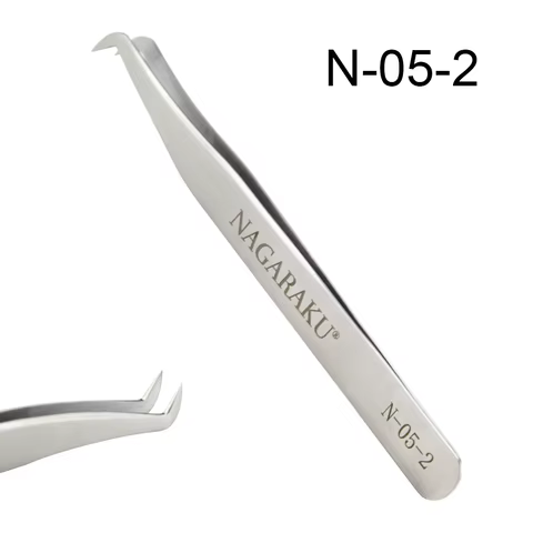 NAGARAKU Stainless Steel Straight Curved Nail Tools Volume Eyelash Accurate Tweezers Nippers Pointed Clip Set Makeup Tools 6 best sales eyelash accessories - №5