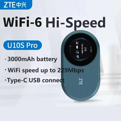 Unlocked ZTE U10S Pro 4G wireless router 4G LTE mobile wifi Type c screen Wi-Fi6 300Mbps 3000mAh battery original new 8 best sales 4g router with rj11 - №8