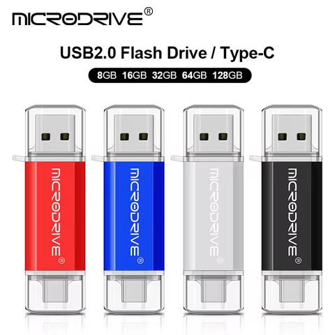 Pendrive Type C OTG USB Flash Drive 128GB 64GB 32GB 16GB 8GB 4GB USB Memory Stick 2.0 Pendrive High Speed for Type-C Device 8 best sales iphone xs 128gb - №6
