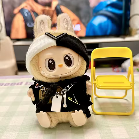 For 17cm Labubu V1 V2 Idol Dolls Clothes Cute Hoodie Mini Doll Sitting Party Outfit Clothing Korea Kpop Exo DIY Gifts 12 best sales doll hoodie - №11