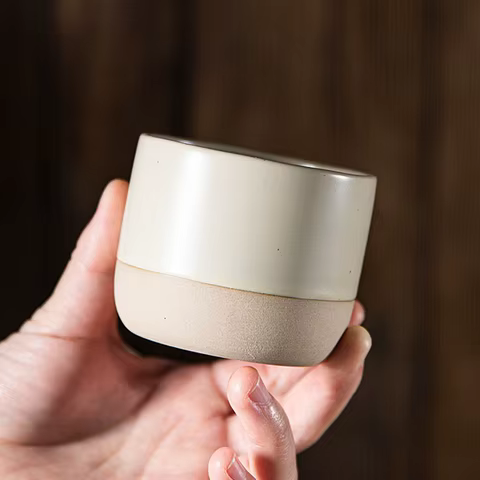100/180/230ml Ceramic Coffee Cup Handmade Ceramic Round Japanese Tea Cup Easy To Clean BPA Free Suitable for Coffee Latte Tea 6 best sales asian cup - №6