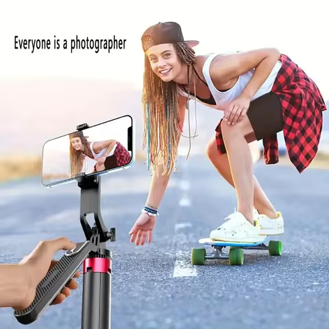 Portable camera tripod with wireless remote control and 360 ° rotation for video recording, video recording, and live streaming 6 best sales video maker - №5