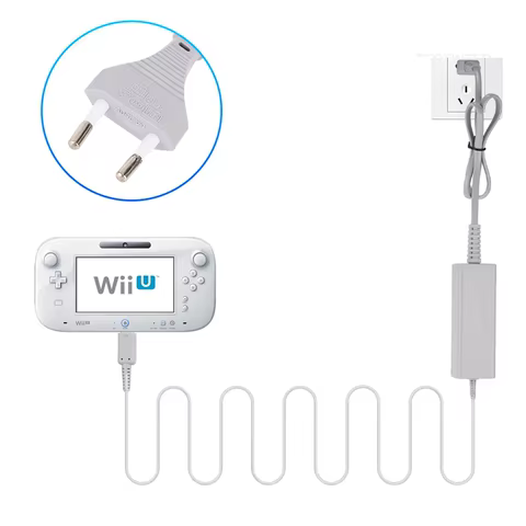 EU Plug AC Adapter Charger for Wii U Console Power Supply Cord Compatible With Nintendo Wii U Remote Controller Wall Charger 6 best sales controller converter - №4