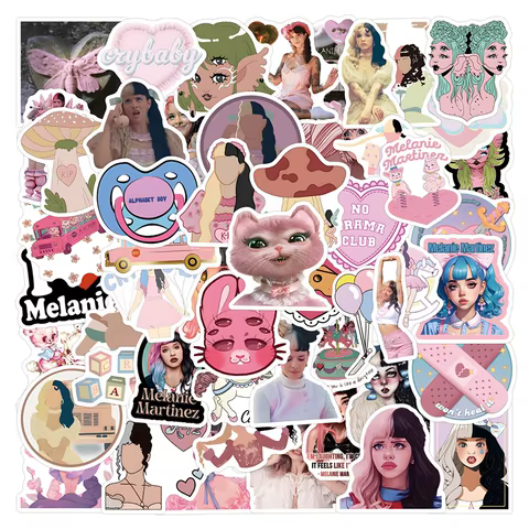10/30/60pcs Melanie Martinez Singers Stickers DIY Decals Album Suitcase Scrapbook Phone Guitar Fridge Car Sticker Decoration Toy 8 best sales melanie martinez sticker - №2