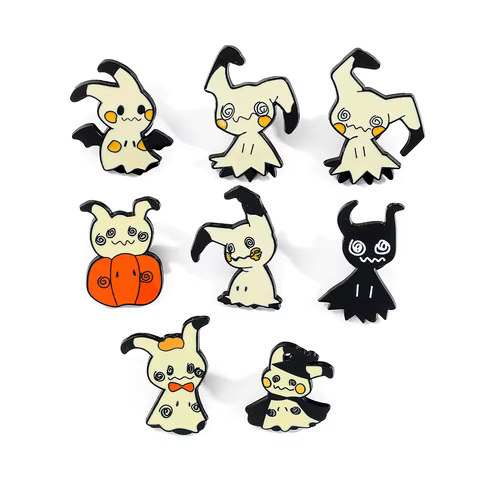 Pokemon Cartoon Metal Enamel Pins Brooch Cute Pikachu Badges Metal Denim Shirt Lapel Pin Jewelry Accessories 8 best sales insignia pokemon - №4
