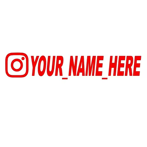User Name Custom Personalized Instagram Vinyl Decals Motorcycle for Instagram FACEBOOK Customization Needs Remarks Car Sticker 6 best sales my name is sticker - №2