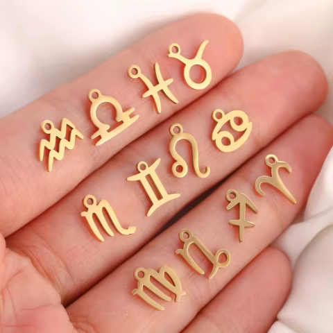 8 best sales stainless steel zodiac charms - №4
