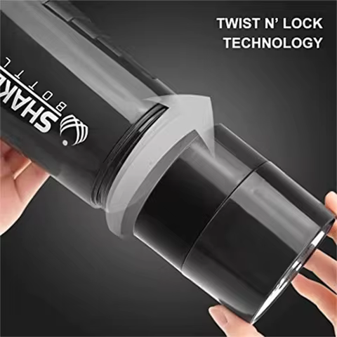 500ml Portable Protein Shaker Cup with Powder Storage Container Mixer Cup Gym Sport Water Bottle with Wire Whisk Ball Drinkware 8 best sales kmart kitchen storage - №7