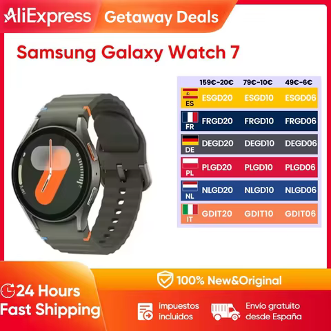 Smartwatch Samsung Galaxy Watch 7 Bluetooth 5.3 40/44mm 1.3'' Super AMOLED Screen Health Monitor Samsung Wear OS GPS 8 best sales smart watches samsung - №8