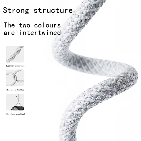60W Type C to Type C Color Cable For Apple iPhone 15 PD Fast Charging For Huawei Xiaomi Samsung Type C Weaving Cable Accessories 8 best sales samsung cable - №1