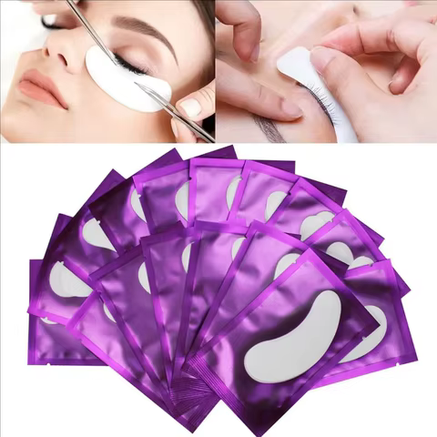 MJ 50Pairs Eyelash Pad Gel Patch Grafting Eyelashes Under Eye Patches For Eyelash Extension Paper Sticker Application Make Up 6 best sales eyelash accessories - №4