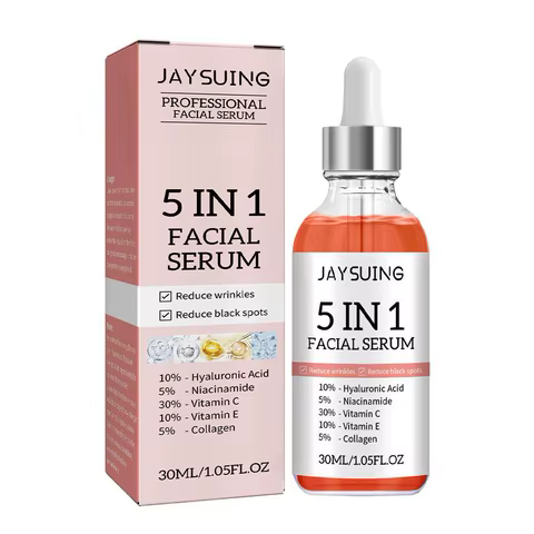 5 In 1 Fade fine lines Firming Face Serum Moisturizing brightning Vitamin C Hyaluronic Acid Facial Serum Shrink Pores Skin Care 10 best sales cerave cream - №10