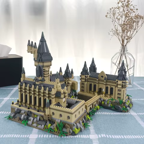 New Micro Building Blocks Set Magic Middle Ages Castle MOC Creative Bricks Toys for Kids Adult Christmas Gifts DIY Toy 3000+Pcs 12 best sales blocks castle - №4