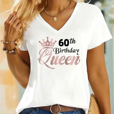 Classic Graphic Queen 60th Birthday T-shirts Fabulous 60 Years Old T-Shirt Women Queen 60th Birthday Gift Anniversary T-shirts 8 best sales 60th birthday gift - №3