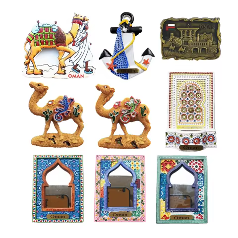 Asia Oman Tourist Souvenir Magnetic Sticker Fridge Magnetic Refrigerator Decoration Articles Handicraft Gifts 12 best sales oman air - №5
