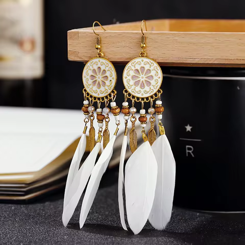 12 best sales boho beaded earrings - №9